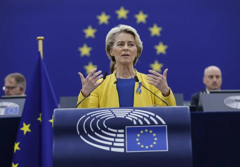Chủ tịch Ủy ban châu Âu (EC) Ursula von der Leyen. (Nguồn; AP)