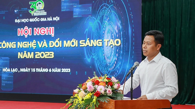 Giám đốc Đại học Quốc gia Hà Nội Lê Quân: Năm 2023 được Đại học Quốc gia Hà Nội xác định là năm đột phá về hoạt động khoa học và công nghệ. 