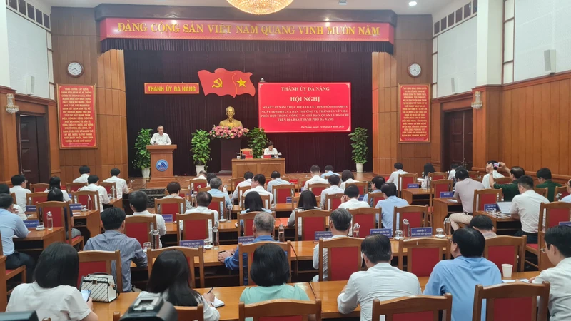 Hội nghị Thành ủy Đà Nẵng về sơ kết 5 năm về công tác phối hợp quản lý báo chí.