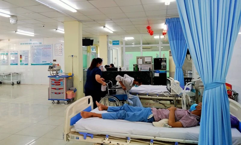 Bệnh viện 199 tiếp nhận nhiều du khách nhập viện cấp cứu nghi ngộ độc thực phẩm. (Ảnh: Bệnh viện cung cấp)