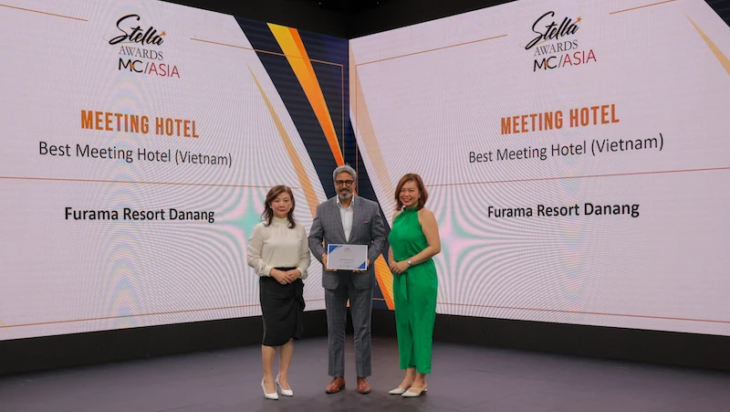 Furama Resort Đà Nẵng nhận giải thưởng Khách sạn Hội nghị tốt nhất Việt Nam 2023. (Ảnh: Văn Tín)