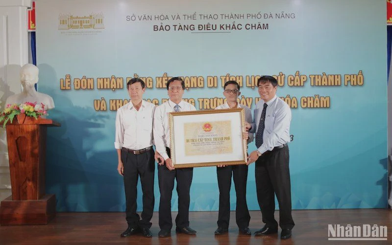 Bảo tàng Điêu khắc Chăm Đà Nẵng đón nhận Bằng xếp hạng Di tích lịch sử cấp thành phố. (Ảnh: ANH ĐÀO)