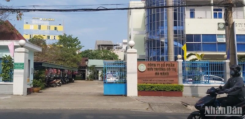 Trụ sở Công ty cổ phần Môi trường đô thị Đà Nẵng. (Ảnh: ANH ĐÀO)