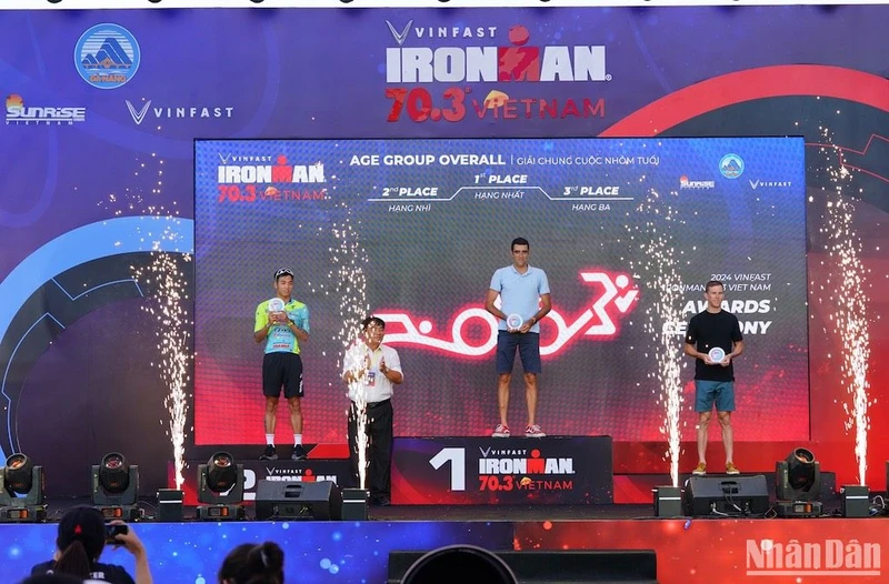 Ba vận động viên nam xuất sắc tại VinFast IRONMAN 70.3 Việt Nam. 