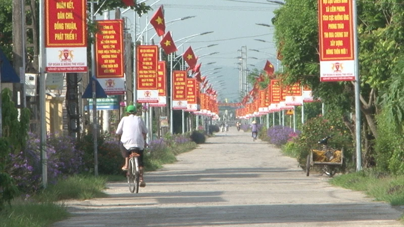 Đường nông thôn mới xã Thanh Phong, huyện Thanh Liêm.
