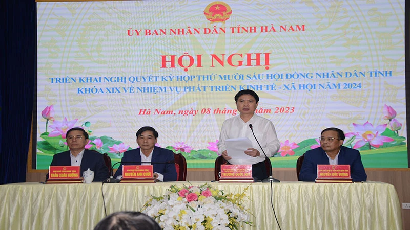Ủy ban nhân dân tỉnh Hà Nam triển khai kế hoạch năm 2024.