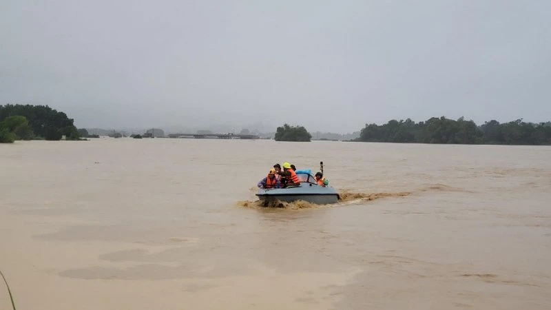Mưa lũ đã gây thiệt hại lớn về người và tài sản tại huyện Lương Sơn, tỉnh Hòa Bình vào tháng 9/2022.