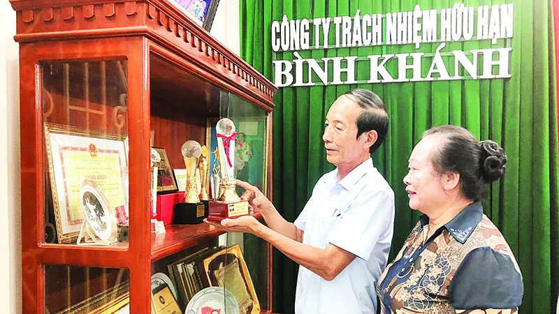 Công ty TNHH Bình Khánh, ông Nguyễn Thanh Bình và bà Phạm Thị Khánh được tặng thưởng nhiều danh hiệu, cúp, bằng khen, giấy khen.