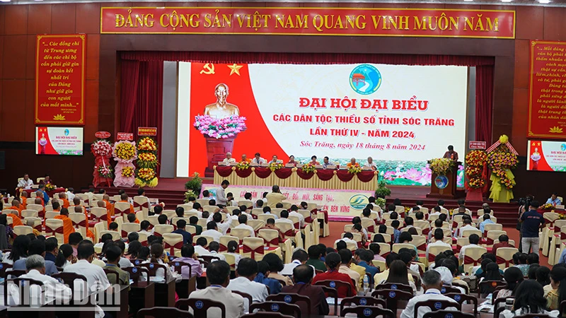 Quang cảnh Đại hội đại biểu các dân tộc thiểu số tỉnh Sóc Trăng lần thứ 4, năm 2024.