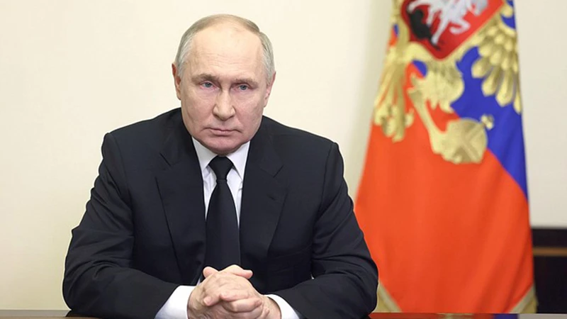 Tổng thống Putin tuyên bố ngày quốc tang. (Ảnh: Kremlin.ru)