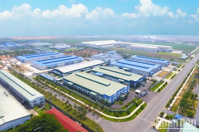 Một góc khu công nghiệp Giang Điền. Đây là một trong những khu công nghiệp nằm ở vị trí đắc địa hàng đầu tại Đồng Nai.