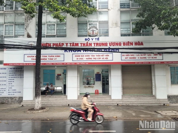 Trụ sở Viện Pháp y tâm thần Trung ương Biên Hòa tại phường Tân Phong, thành phố Biên Hòa, tỉnh Đồng Nai.