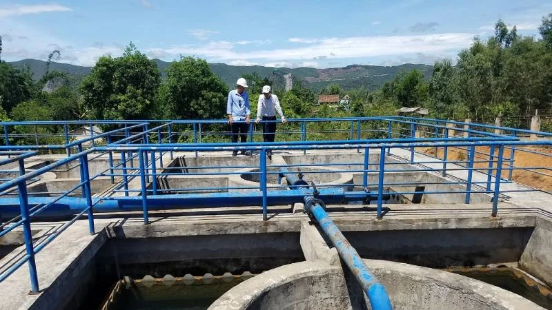 Hệ thống xử lý nước thô của công trình nước sạch Mai Hóa, huyện Tuyên Hóa, tỉnh Quảng Bình.
