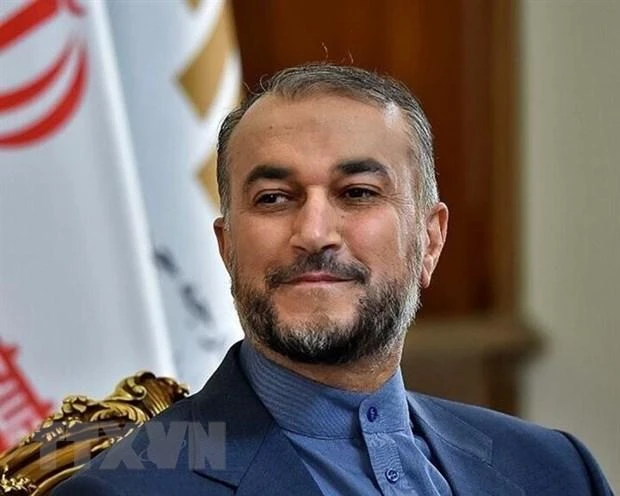 Ngoại trưởng Iran Hossein Amir-Abdollahian tại cuộc họp ở Tehran. (Ảnh: AFP/TTXVN)