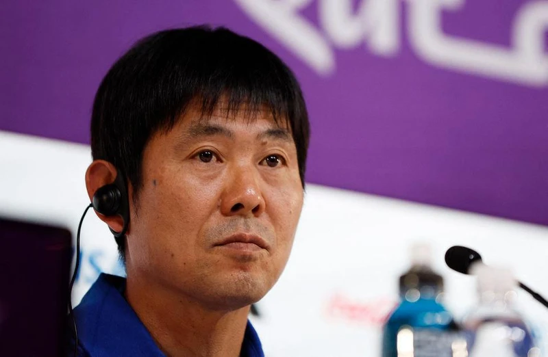Huấn luyện viên tuyển Nhật Bản, Hajime Moriyasu. (Ảnh: Reuters)