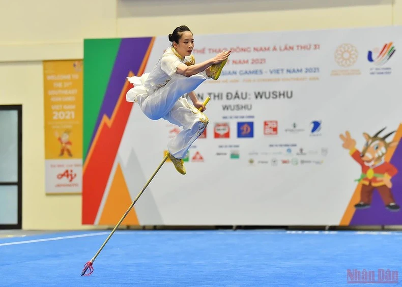 Dương Thúy Vi là niềm hy vọng "vàng" của Wushu Việt Nam ở SEA Games 32. (Ảnh: THỦY NGUYÊN)