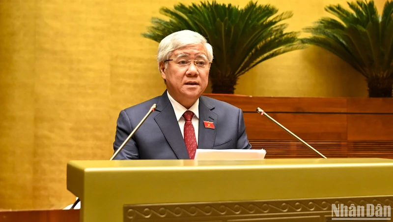 Chủ tịch Ủy ban Trung ương Mặt trận Tổ quốc Việt Nam Đỗ Văn Chiến. (Ảnh: DUY LINH)