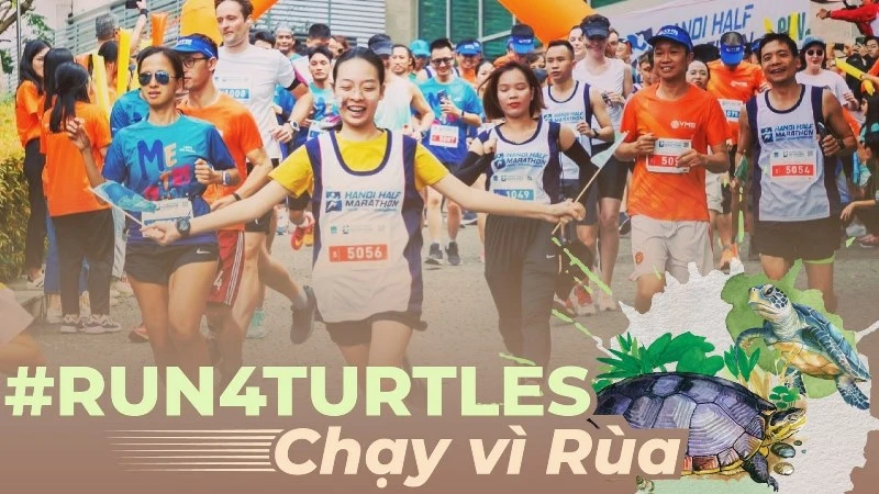 Giải chạy Hanoi Half Marathon lần thứ 8 sẽ được tổ chức với chủ đề “#Run4Turtles - Chạy vì Rùa” nhằm lan tỏa thông điệp bảo vệ rùa tới cộng đồng. (Ảnh: BTC)