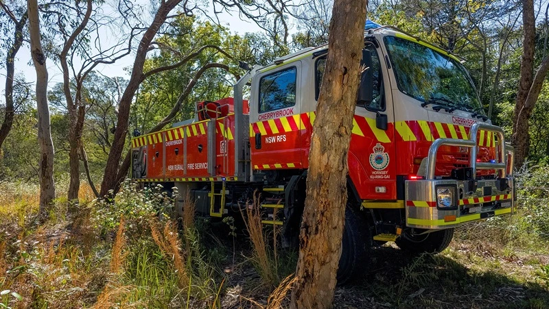 Xe cứu hỏa của Sở cứu hỏa New South Wales tại một khu vực có nguy cơ cháy rừng cao ở Sydney, Australia, ngày 10/9/2023. (Ảnh: Reuters) 