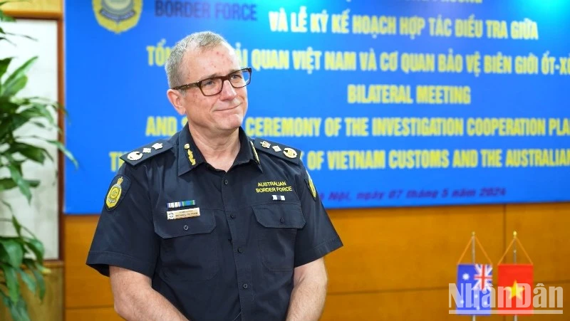 Ông Michael Outram, Cao ủy Cơ quan Bảo vệ biên giới Australia. (Ảnh: TRUNG HƯNG)