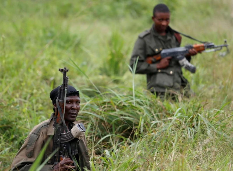 Các binh sĩ Lực lượng vũ trang Cộng hòa Dân chủ Congo (FARDC) tại khu vực quanh làng Mukoko, tỉnh Bắc Kivu, ngày 11/12/2018. (Ảnh minh họa: Reuters)