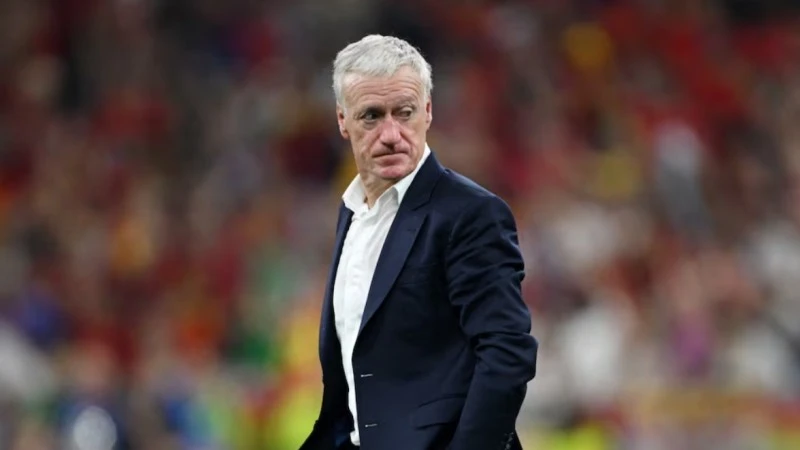 Huấn luyện viên Didier Deschamps sau trận thua Tây Ban Nha ở bán kết EURO 2024. (Ảnh: Reuters) 