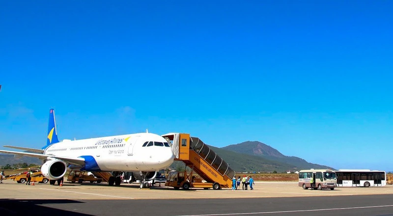 Máy bay của Hãng hàng không Vietravel Airlines. 