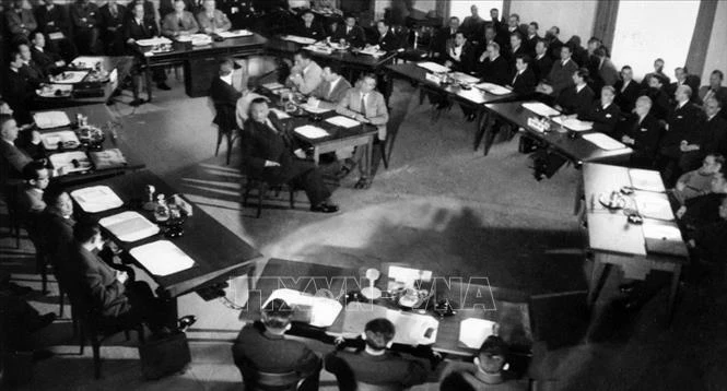 Quang cảnh Phiên khai mạc Hội nghị Geneve về Đông Dương, ngày 8/5/1954. Ảnh: Tư liệu TTXVN