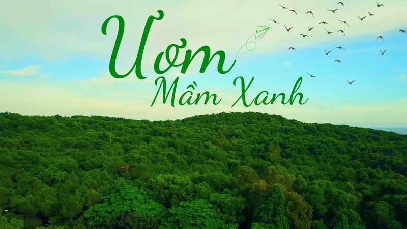 Poster quảng cáo MV "Ươm mầm xanh" và dự án cùng tên.