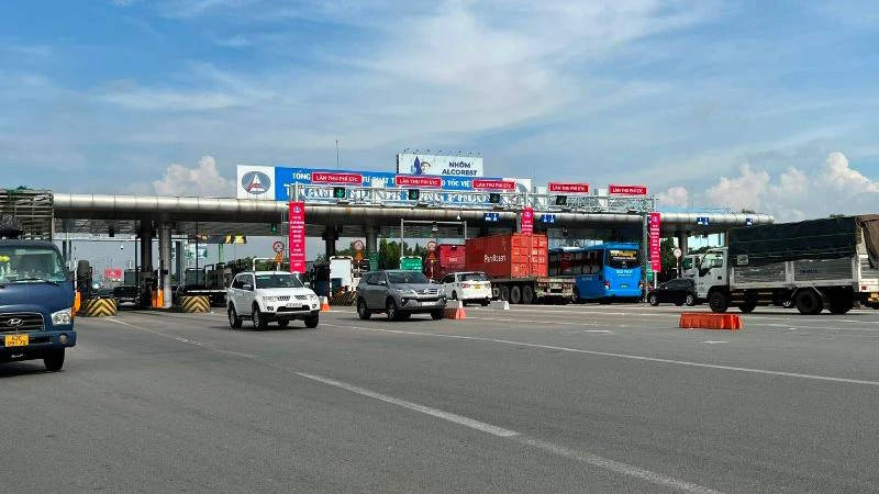 Trạm thu phí Long Phước trên tuyến cao tốc Thành phố Hồ Chí Minh-Long Thành-Dầu Giây.
