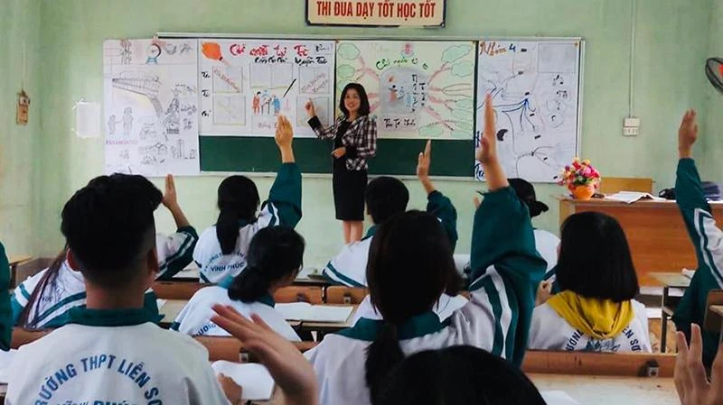 Trường THPT Liễn Sơn (huyện Lập Thạch, tỉnh Vĩnh Phúc) có nhiều học sinh nghèo vươn lên học giỏi.