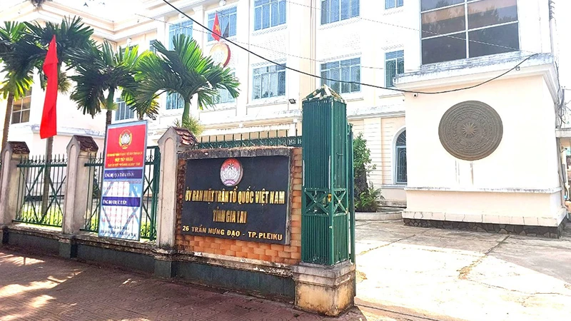 Cơ quan Ủy ban Mặt trận Tổ quốc Việt Nam tỉnh Gia Lai, nơi bà Hiền làm việc.