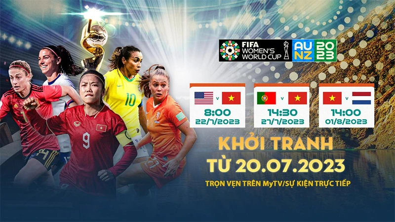 Xem trực tiếp và trọn vẹn FIFA World Cup nữ 2023 trên Truyền hình MyTV