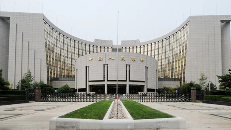 Trụ sở Ngân hàng Nhân dân Trung Quốc tại Bắc Kinh. (Ảnh: AFP/TTXVN)