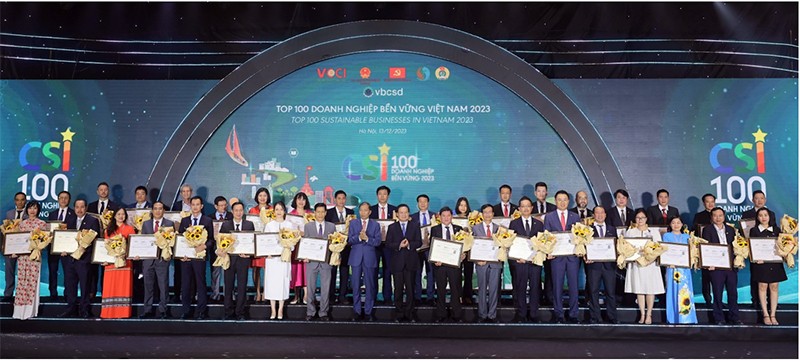 Acecook Việt Nam thuộc Top 100 - Doanh nghiệp Bền vững 2023.