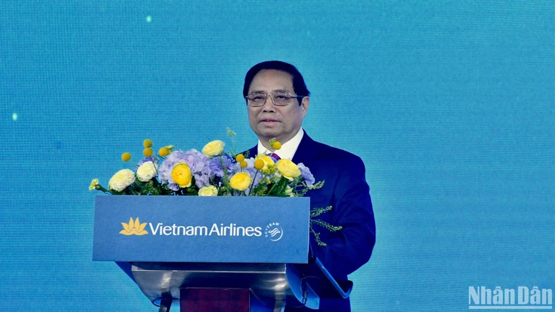 Thủ tướng Phạm Minh Chính phát biểu ý kiến tại Lễ kỷ niệm.