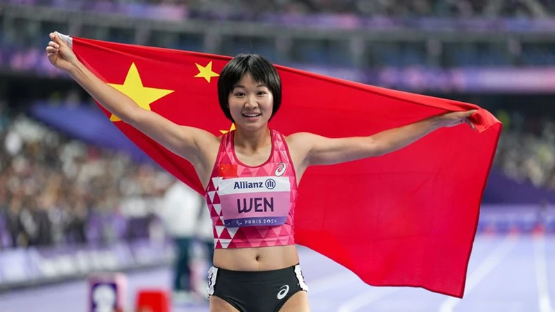 Trung Quốc dẫn đầu bảng tổng sắp Paralympic 2024. (Ảnh: THX/TTXVN)