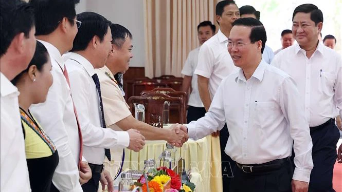 Chủ tịch nước Võ Văn Thưởng làm việc với tỉnh Ninh Thuận.