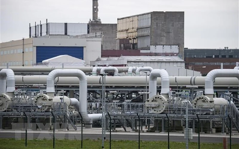 Trạm cung ứng PIG trong hệ thống đường ống dẫn khí đốt thuộc dự án Dòng chảy phương Bắc 2 trên đất liền ở Lubmin, Đức. (Ảnh: TTXVN)
