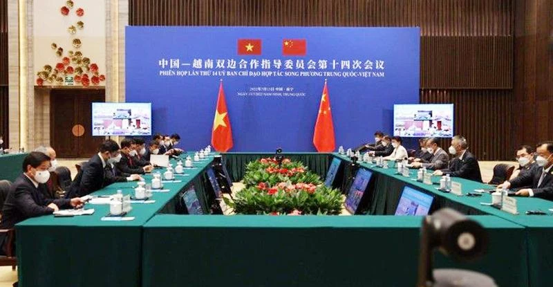 Phiên họp của Ủy ban Chỉ đạo hợp tác Việt Nam-Trung Quốc năm 2022. (Ảnh TTXVN)