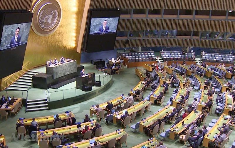 Kỷ niệm 40 năm Ngày thông qua UNCLOS tại trụ sở Liên hợp quốc. (Ảnh TTXVN)