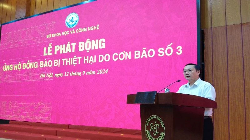 Bộ trưởng Khoa học và Công nghệ Huỳnh Thành Đạt phát biểu tại sự kiện.