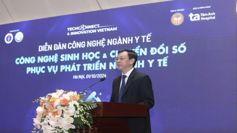 Thứ trưởng Y tế Nguyễn Tri Thức phát biểu tại sự kiện.