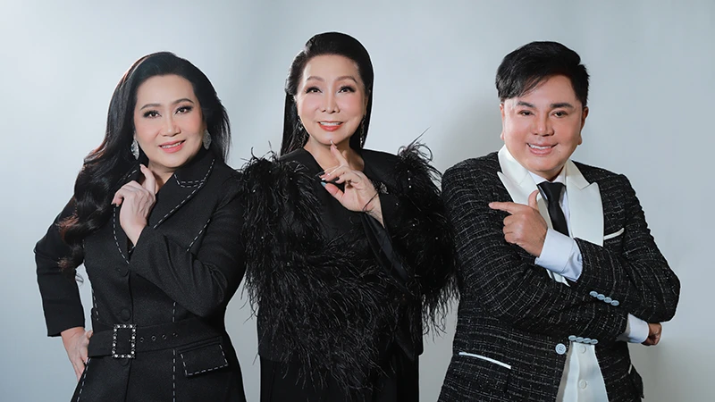 Nghệ sĩ Nhân dân Bạch Tuyết cùng hai nghệ sĩ Thanh Hằng, Châu Thanh sẽ đồng hành xuyên suốt chương trình. (Ảnh do Ban Tổ chức cung cấp)