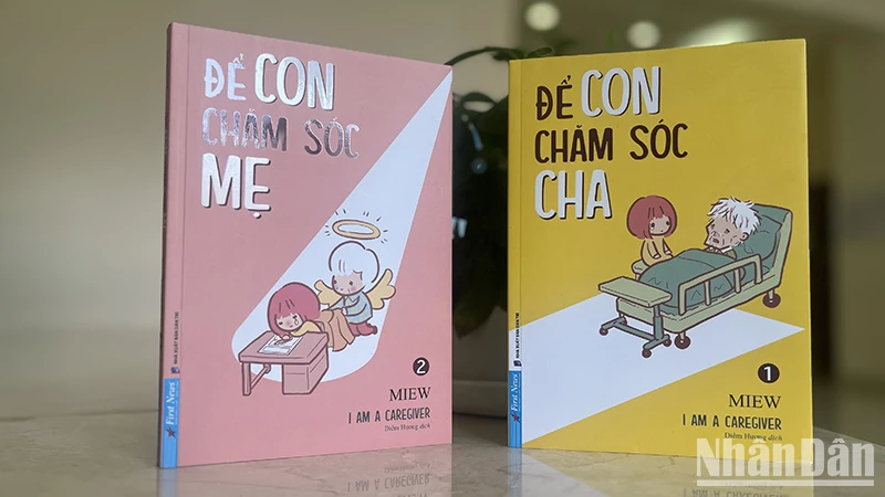 Bìa bộ sách "Để con chăm sóc cha-mẹ".