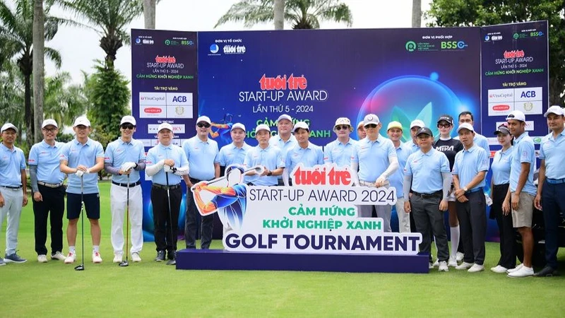 Các tay golf tham dự Giải Tuổi trẻ golf tournament 2024. (Ảnh: QUANG ĐỊNH) 