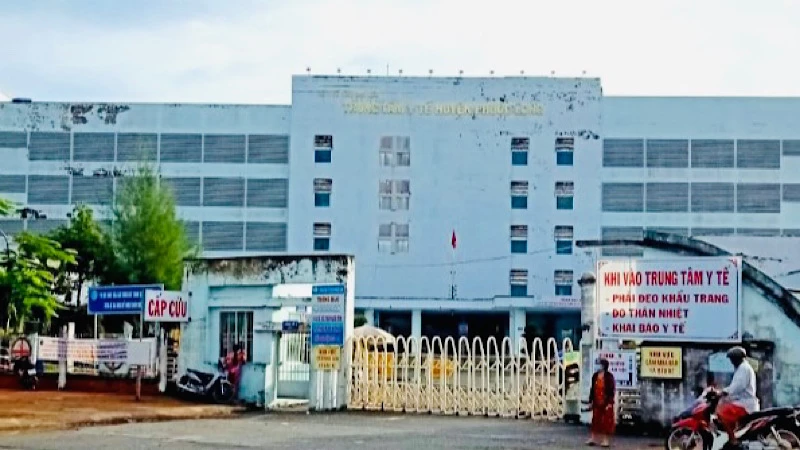 Trung tâm Y tế huyện Phước Long, tỉnh Bạc Liêu, nơi xảy ra vụ việc.