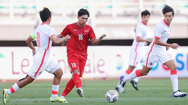 U20 Việt Nam có chiến thắng dễ dàng trước U20 Hồng Công (Trung Quốc). Ảnh: VFF