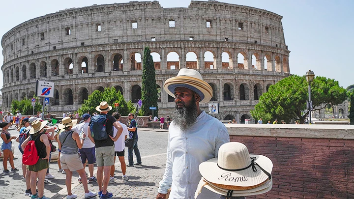 Thủ đô Rome của Italy đang hứng chịu một đợt nắng nóng kỷ lục. Ảnh: AFP