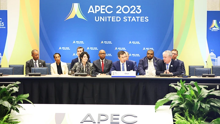 Một phiên làm việc của các đại biểu tham dự Tuần lễ cấp cao APEC 2023 tại Mỹ. Ảnh: STATE.GOV